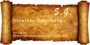 Streiter Gabriella névjegykártya